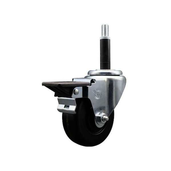 3-1/2'' Phenolic Swivel 3/4'' Expanding Stem Caster with Brake